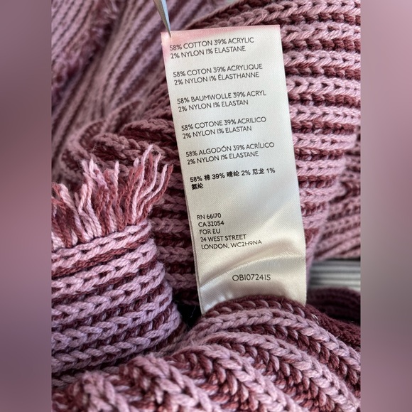 FREE PEOPLE Fringe Cardigan Sweater Women’s Size:Medium Color: Maroon/Pink EUC - Picture 7 of 7